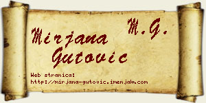 Mirjana Gutović vizit kartica